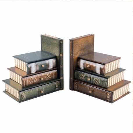 Serre-Livre en Bois Vintage & Original