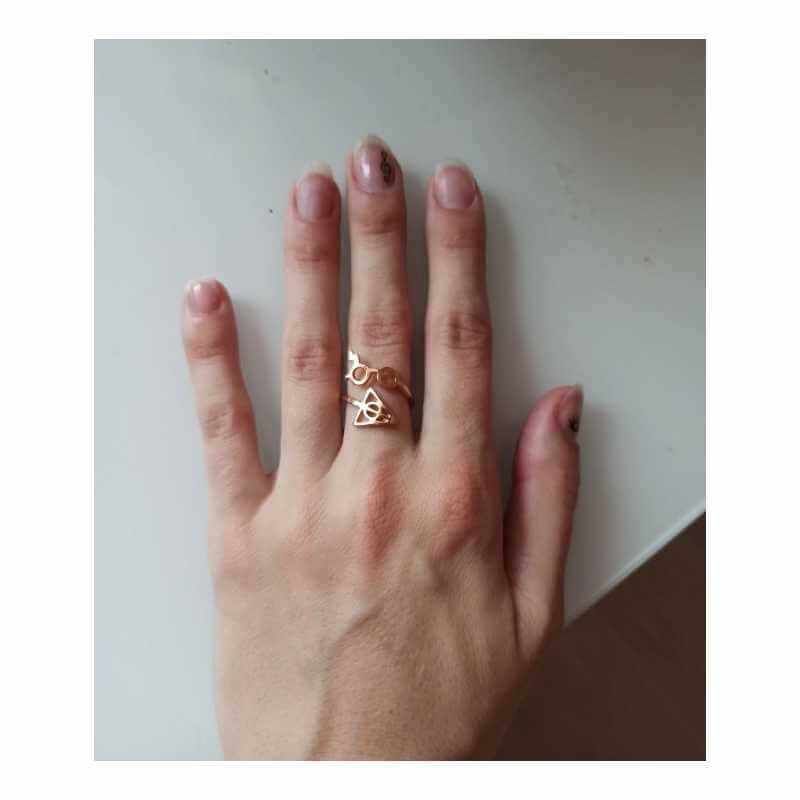 bague harry potter neuf reglable magie lunette couleur antracite