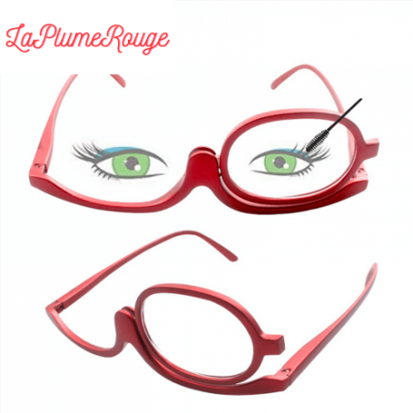 AMONIDA Lunettes Loupe, Lunettes Maquillage, Lunettes de Lecture de  Maquillage, Lunettes de Maquillage Grossissantes Rabattab