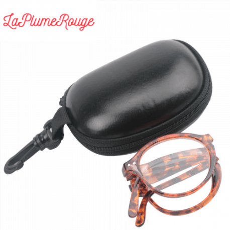 lunettes de lecture pliables avec étui en cuir 