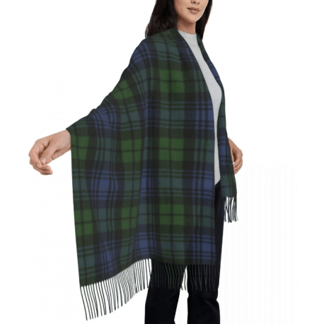 Echarpe Femme Motif Tartan Clan Fraser