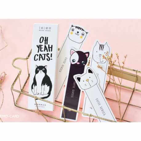 Marque-pages chatons 150 feuilles autocollant chats - Totalcadeau