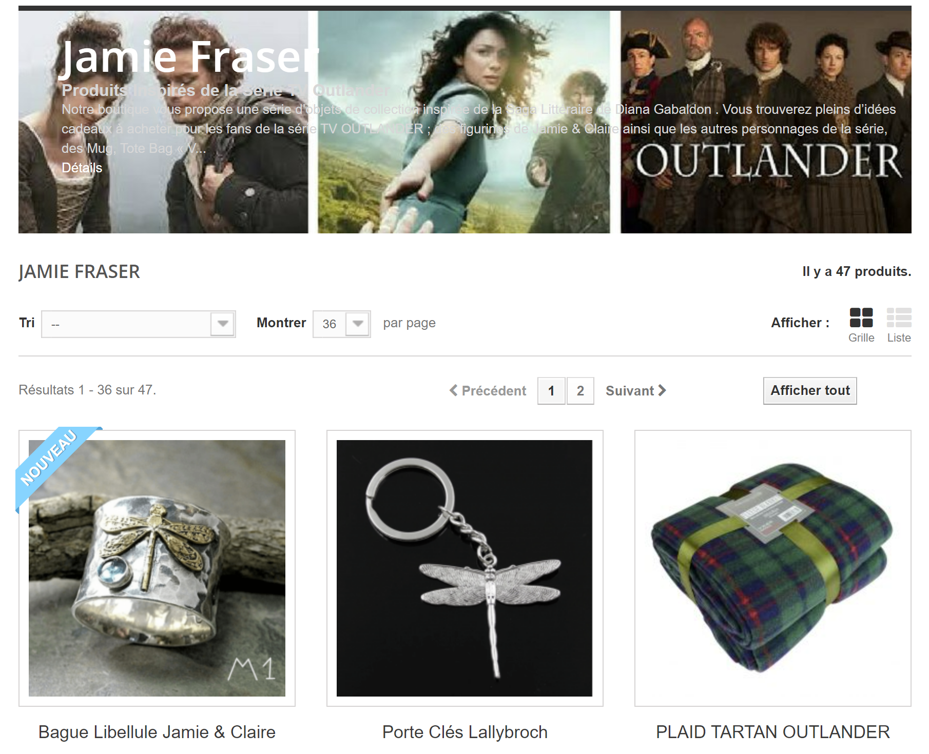 Boutique en ligne Jamie fraser
